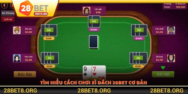 Tìm hiểu cách chơi Xì Dách 28BET cơ bản 