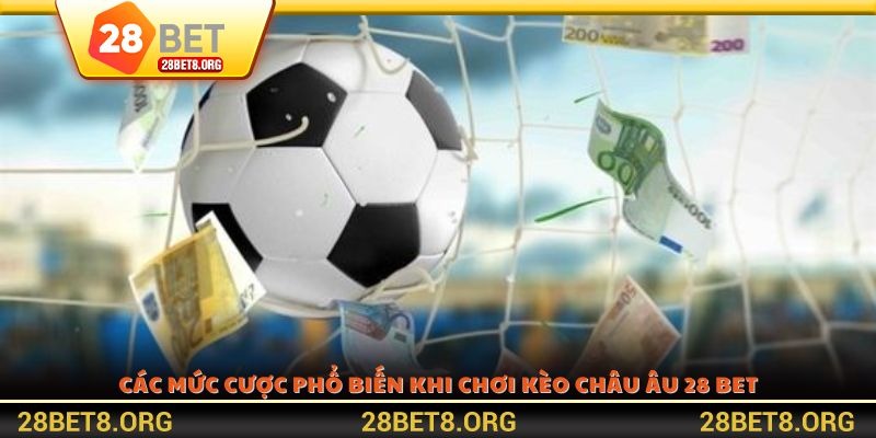 Các mức cược phổ biến khi chơi kèo Châu Âu 28 BET